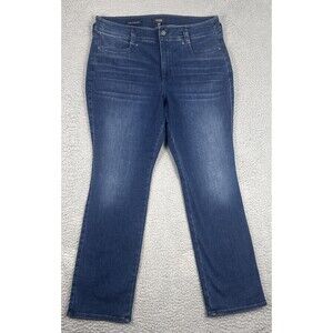NYDJ Marilyn Straight Jeans Womens 16W Blue High Rise Lift Tuck Denim